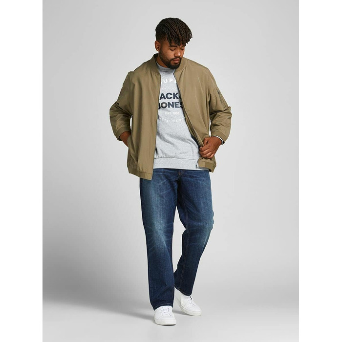 Чоловіча куртка-бомбер JACK & JONES Blousonjacke, чорна, розмір 5XL