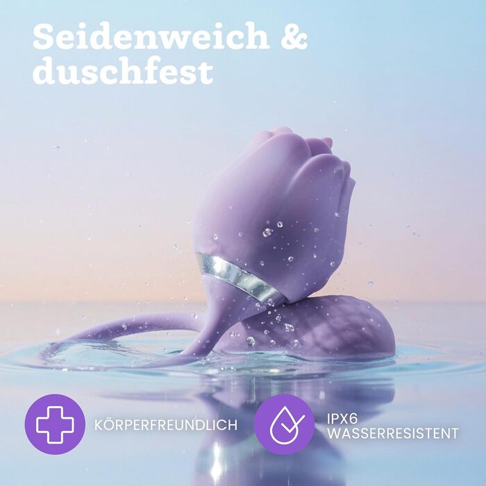 Вібратор-аналізатор Rosen від Oliver James - 10 режимів, водонепроникний, USB-зарядка (фіалковий)