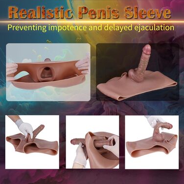 Силіконовий реалістичний презерватив-чоботок з анатомічною структурою для чоловіків, 5 стилів, збільшувач статевого члена, сексуальна іграшка (8501)