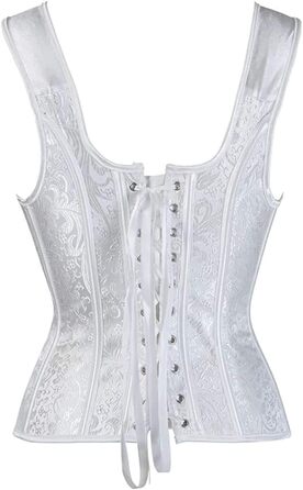 Топ-корсет HNGHOU Daen-Korsett: топ-корсет, шнурівка, пуш-ап, формирующая білизна, топ-бюстгальтер (білий, M)