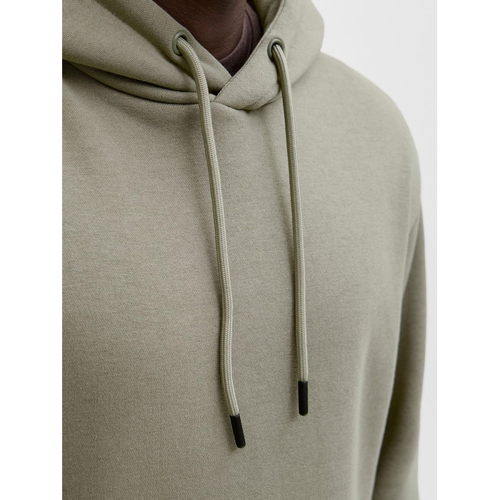 Чоловічий худі JACK & JONES Mae однотонний з капюшоном, колір Vetiver, розмір XS