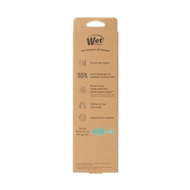 Щітка для волосся Wet Brush Go Green Detangler, екологічна розчісувальна щітка з м'якими щетинками IntelliFlex, сіра (Lavender)