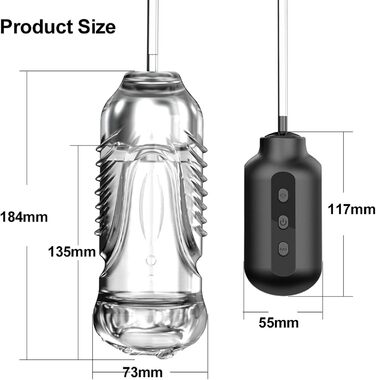 Електричний масажер для чоловіків PLNTLE Fleshlightight з 7 режимами вібрації та всмоктування. Інтимний масажер для чоловіків, компактний, тихий.