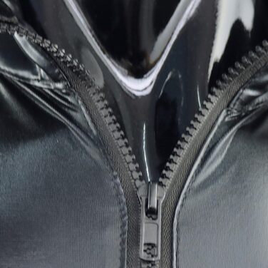 Чоловічий комбінезон iiniim з ефектом мокрого блиску, лакована шкіра, чорний