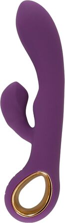Вібратор You2Toys Rabbit Petit - інтенсивний вібратор G-точки з стимулятором клітора, 10 режимів, ергономічна форма, фіолетовий/золотий, 185г