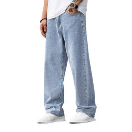 Чоловічі широкі джинси Baggy Y2K у стилі стрітвір, вінтажні вільні штани Loose Fit світло-блакитного кольору, розмір M