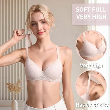 6 бюстгальтерів BH для жінок з кісточками BHS Класичний бюстгальтер Soft Push Up Comfy T-Shirt, 85C, 6 шт.