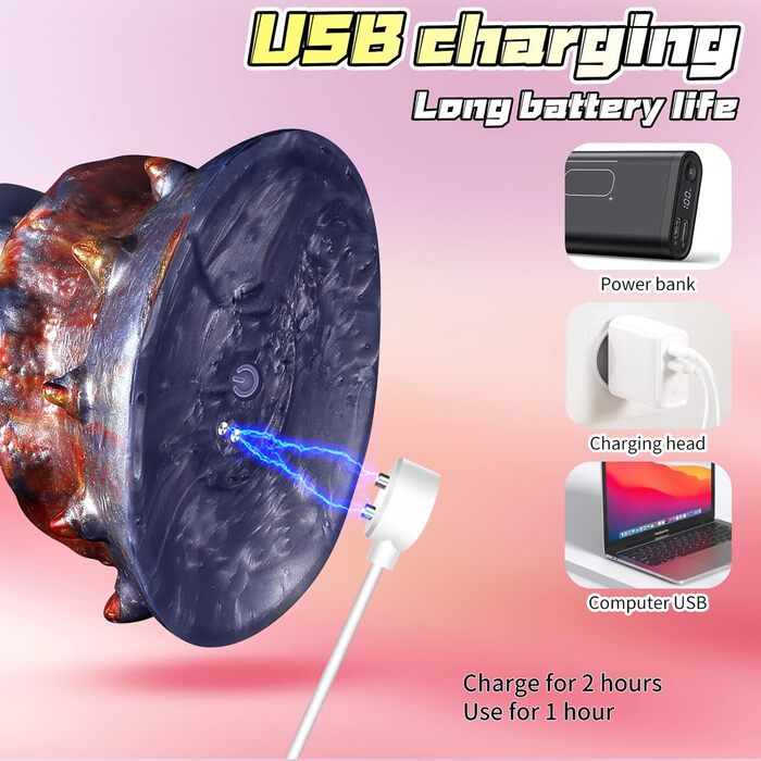 Вібратор для анального сексу з нагріванням, 3-в-1, з силікону, 25 см, 7 режимів, G-точка, для пар та чоловіків