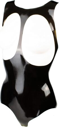 Корсет з латексу Rubberfashion Latex Body, чорний, 0.4 мм, без шлепок для грудей