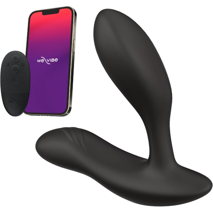 We-Vibe Vector + Virbierender Anal Plug: Масажер простати та периануму для чоловіків, дистанційне керування, додаток, гнучкий силіконовий секс-іграшка (чорний)