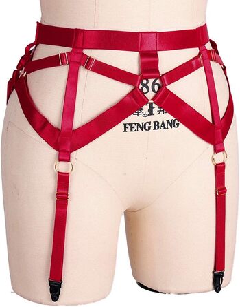 Жіночий готичний корсет-стрінг з 4 кліпсами, пояс-стрінг, готичний стиль, універсальний розмір, бордовий колір