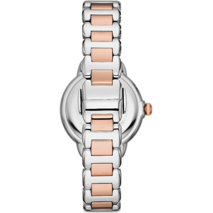 Чоловічий браслет Emporio Armani зі сталі та шкіри з розкладним замком, чорний