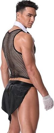 Сексуальна спідня білизна для чоловіків: комплекти, комбінезони для клубів, костюми офіціантів. Костюми для косплею, аксесуари з шнурком. Розмір універсальний