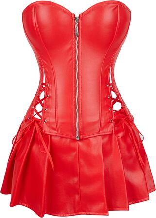 Сексуальний жіночий комплект еротичної білизни з лакованої шкіри: бюстгальтер та труси з V-подібним вирізом, костюм з лакованого PVC, комбінезон, червоний, розмір 38