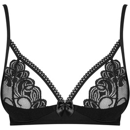 Сексуальний бюстгальтер з шкіри та латексу для жінок Obsessive - Еротична білизна для дорослих, S-M, Multicolor