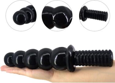 Анальний масажер Roluck Giant - гнучкий, з різьбою, для чоловіків та жінок, з ПВХ, для тренувань та простати