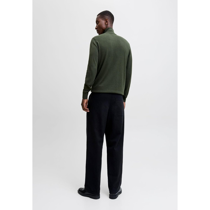 Чоловічий в'язаний кардиган Jack & Jones з чверть-замком, однотонний, розмір XL