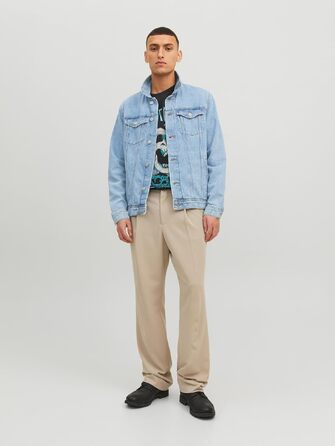 Чоловіча джинсова куртка JACK & JONES, синя (розмір M)