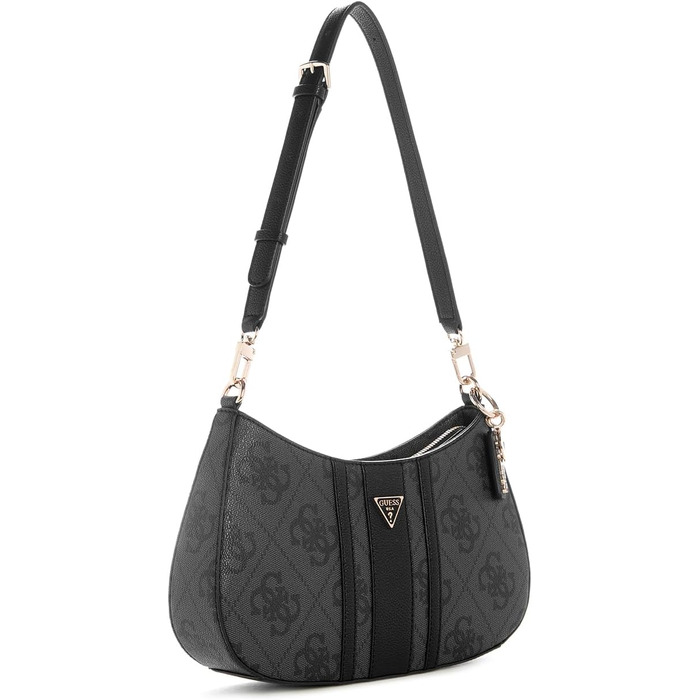 Жіноча сумка-кросбоді GUESS Noelle II Top Zip Shoulder Bag з логотипом, колір Coal