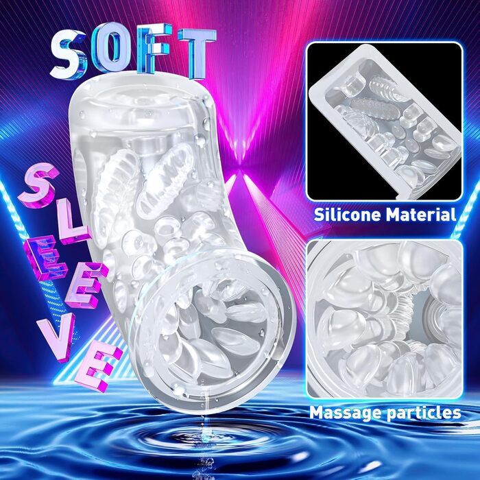 Вібратор для чоловіків з 4 пристосуваннями та 7 режимами обертання. Реалістичний 3D-вібратор для чоловіків. Іграшки для дорослих з автоматичним режимом.