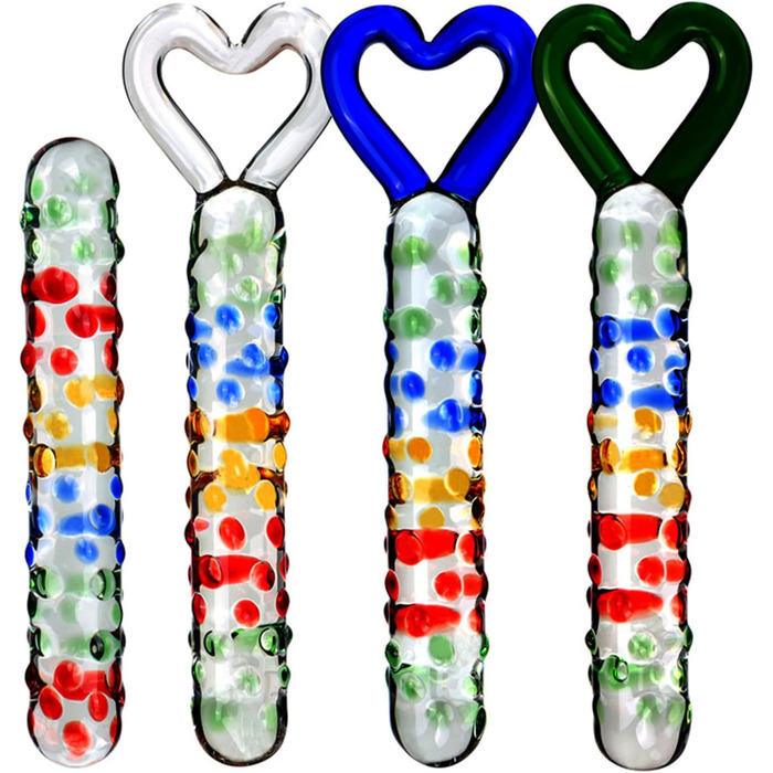 Секс-іграшки для дорослих: 4 шт. набір скляних анальних та вагінальних масажерів