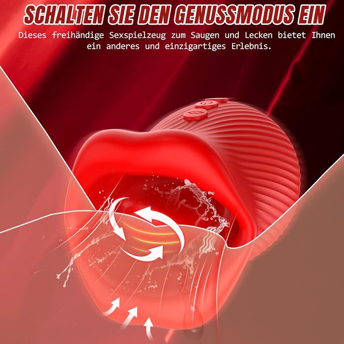 Вібратор Sauger для жінок: 8 режимів, 10 licking, 360° обертання. Іграшка для дорослих, для пар.