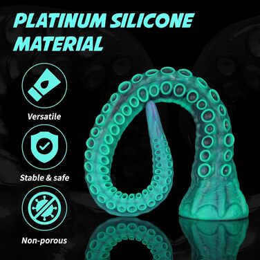 Анальний дилдо з силікону 'Nothosaur' з присосками, для жінок та чоловіків, фентезійний дизайн, (M, Summon)