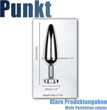 Анальний плаґ для чоловіків та жінок, нержавіюча сталь, XXL, з кришталевими основами. Іграшки для секс-фетишу, SM, мастурбації. Підходить для пар, початківців.