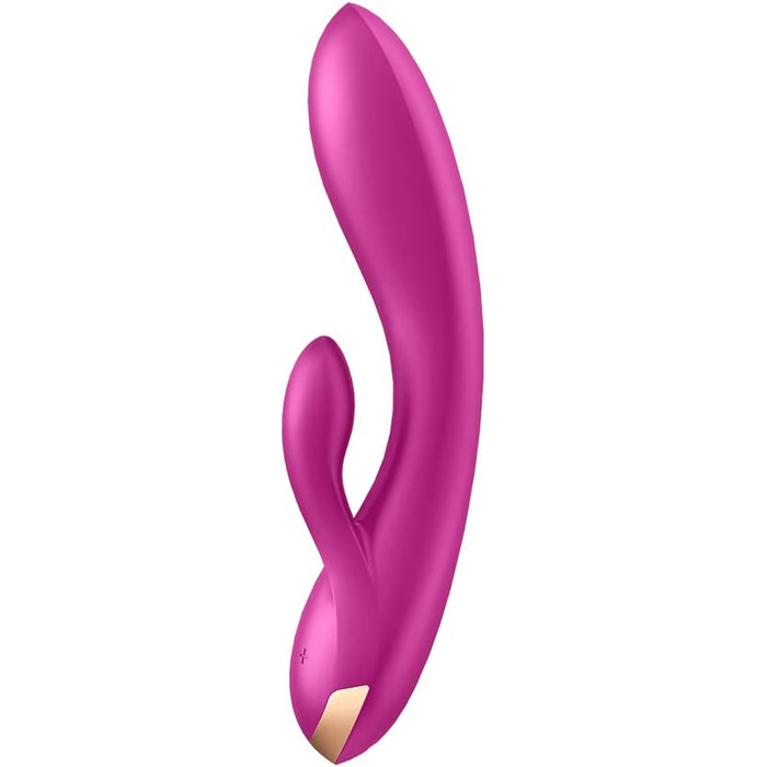 Вібратор Satisfyer Double Flex Connect з Bluetooth-додатком | Інтимні іграшки для жінок | Водостійкий (IPX7) | Силікон преміум-якості | Повторно заряджається, фіолетовий колір
