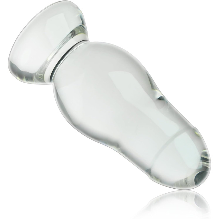 Анальний плагін Glas Kristall від SXOVO: скляний дildo для масажу простати та G-точки, стимулятор анального сексу для жінок, чоловіків та пар (M) 14см, 5.7см