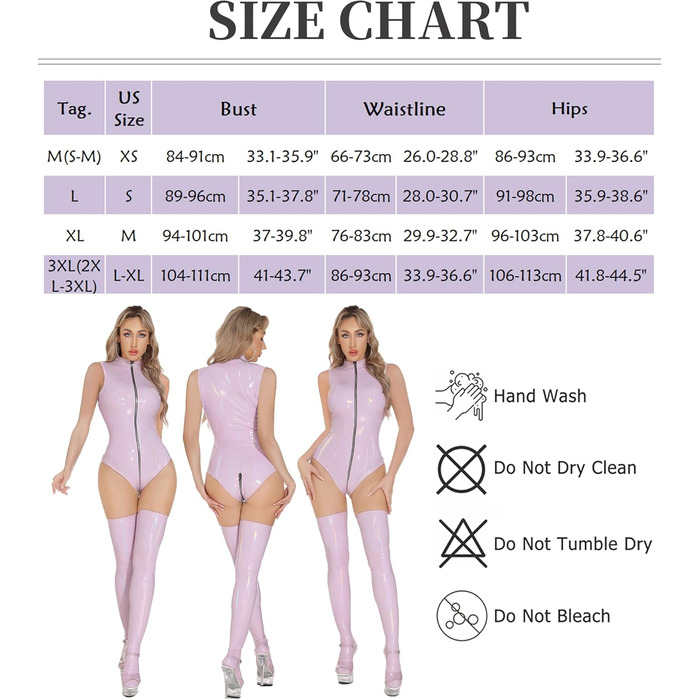 Сліп-боді FEOYA з металевим блиском для жінок, лакована шкіра, вініл, скінні, боді для косплею та клубів (B світло-фіолетовий, M)
