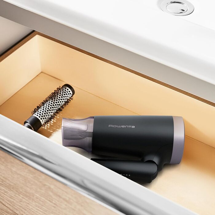 Фен для волосся Rowenta Express Style CV1801, 1900 Вт, з концентратором та режимом холодного повітря, чорний/фіолетовий
