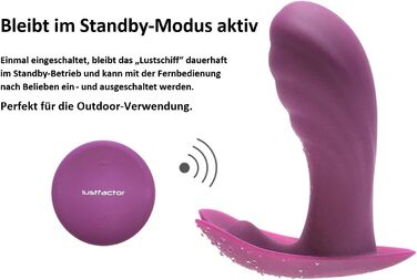 Вібратор-метелик Lustfactor для жінок з силікону | Бездротовий, з пультом керування | Для вагінальної та кліторальної стимуляції | Зарядний, USB | Інтимні іграшки для дорослих