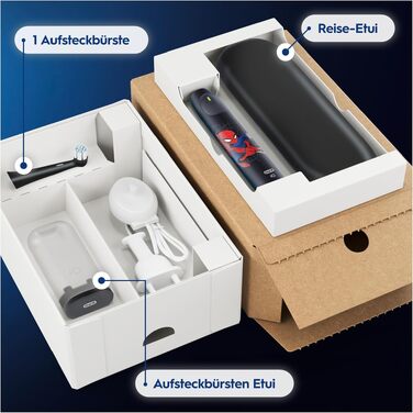 Електрична зубна щітка для дітей Oral-B iO Series 2 Spiderman Black, 3 режими чищення, з 1 насадкою та дорожнім футляром