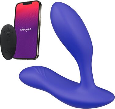 We-Vibe Vector: Масажер простати та перинеума для чоловіків - анальний секс-іграшка з пультом дистанційного керування - Bluetooth, силікон, блакитний