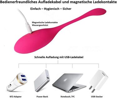 Вібратор JOY DeLuxe з пультом дистанційного керування - віброяйце з силікону, USB-зарядка