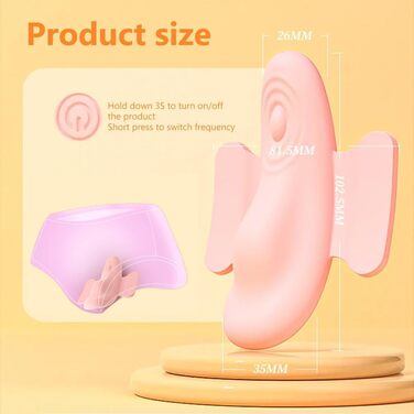 Вібратор для жінок Guspiun Butterfly - портативний, 7 режимів, з пультом дистанційного керування