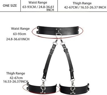 Жіночий готичний набір ременів на стегна з екошкіри, регульовані, для панчіх, косплей, карнавал, панк, вечірні образи (білий/розкішний сад)