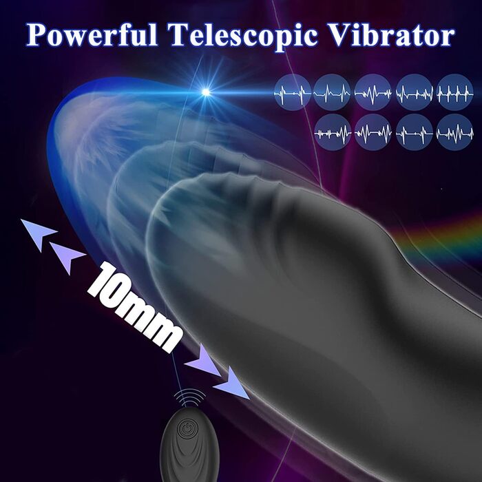 Аналізатор вібрацій YcsLust з функцією імпульсу, 10 режимів вібрації та 10 імпульсів, керування через додаток для чоловіків, секс-іграшка, анальний плагін для пар (керування через додаток)