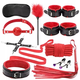 BDSM-набір UniGirl, червоний, 10 предметів