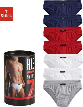 Шкарпетки чоловічі H.I.S. 7 шт. | Змінні повсякденні | Кольори: морський, червоний, білий, сірий меланж (M)