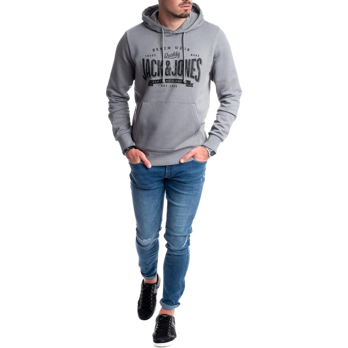 Чоловічий худі Jack & Jones з логотипом, колір Sedona Sage, модель Mika
