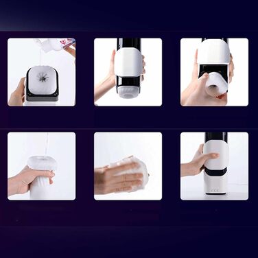 Електричний мастурбатор-чаша QgLust з 8 обертовими, телескопічними головками, 7 вібраціями, 5 частотами, керуванням через додаток, автоматичним режимом, реалістичним дизайном, водонепроникністю. Іграшка для чоловіків