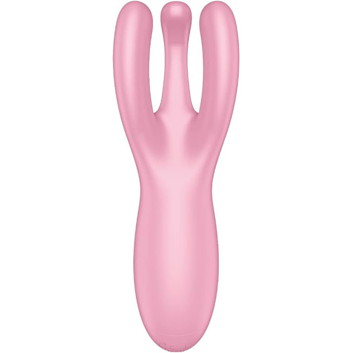 Satisfyer Threesome 4: Вібратор для клітора та інтимних зон, 3 двигуни, водонепроникний (IPX7), рожевий