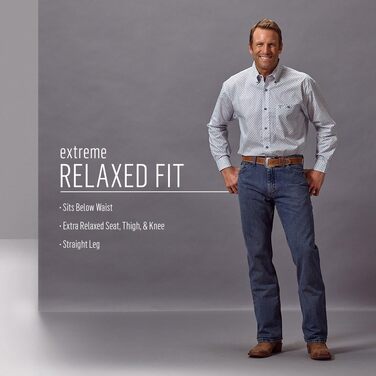 Чоловічі джинси Wrangler 20x Extreme Relaxed Fit, колір Wells, розмір 30W/32L