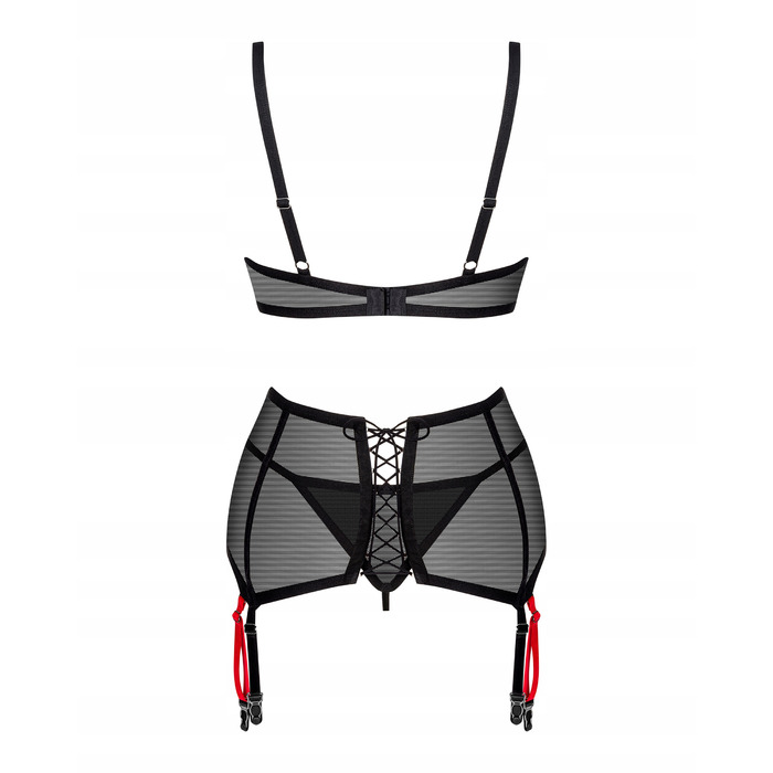 Комплект білизни Obsessive, чорний, розмір XL/XXL