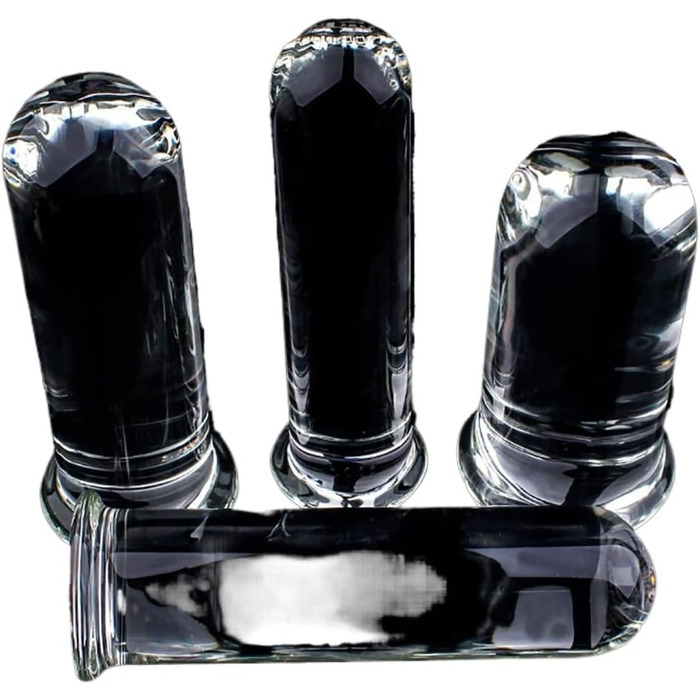 Скляний анальний дildo SAUVASFZ з сукупником, 4-6 см, для масажу простати та анального секса