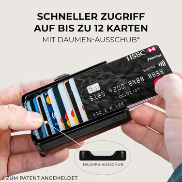 Шкіряний мінімалістичний гаманець KLIK Slim з монетницею та RFID захистом для чоловіків, темно-коричневий, на 10-12 карток