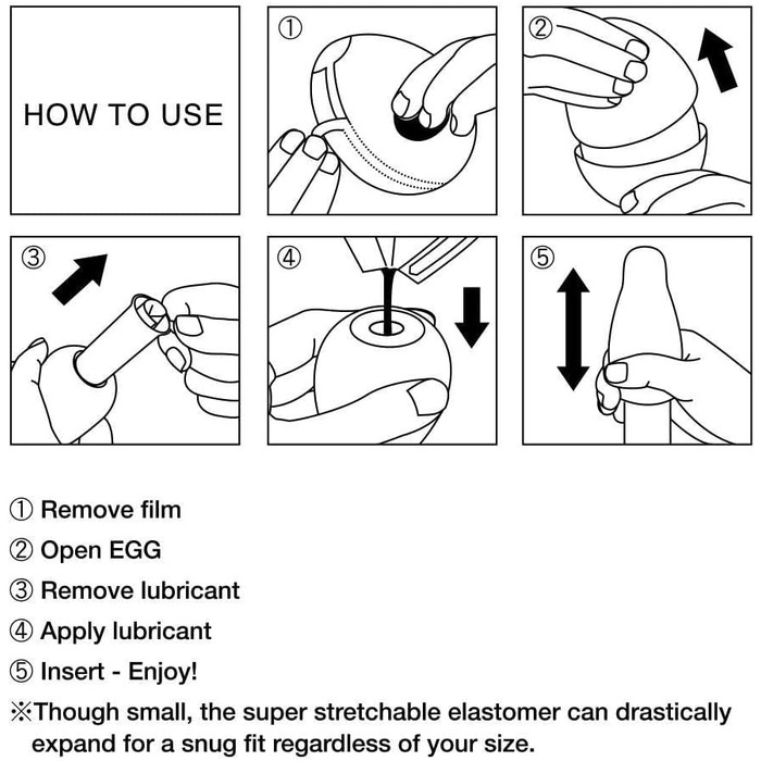 TENGA EGG Easy Beat - чоловічий мастурбатор з 6 внутрішніми структурами та 6 одноразовими оболонками (Classic)