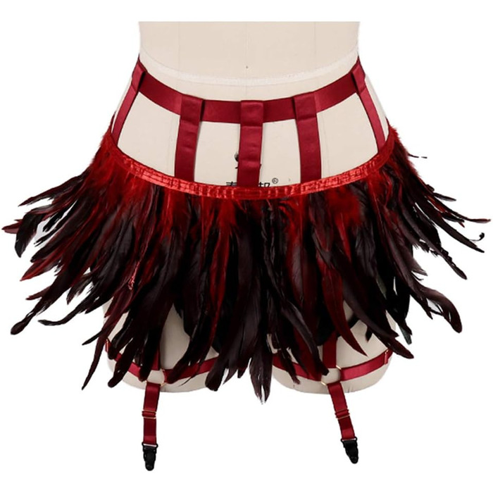 Жіночі мереживні набедрені стрічки, набедрені стрічки, пояс для шкарпеток, ремінь-підтяжки, готичний стиль, для клубів, вечірок, танців, фестивалів (білий, винний)